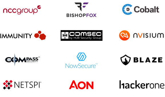 Companies that pentested HYPR include hackerone, AON, NOWSecure