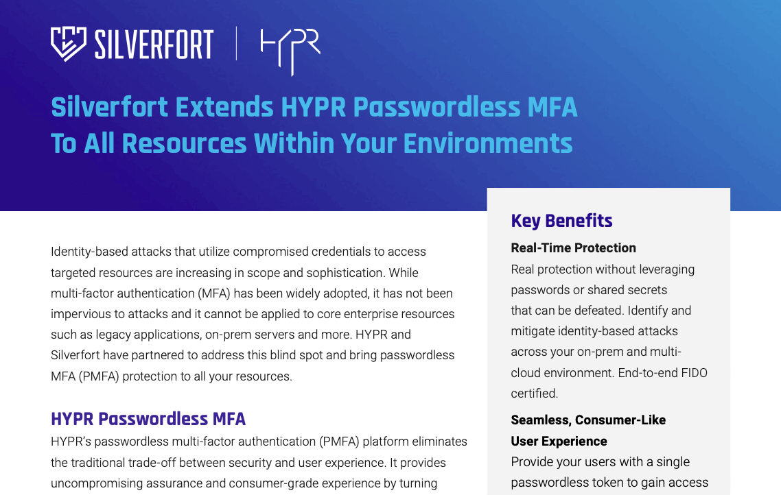 HYPR-Silverfort Solution Brief preview