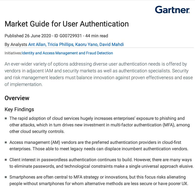 Gartner Market Guide 2020