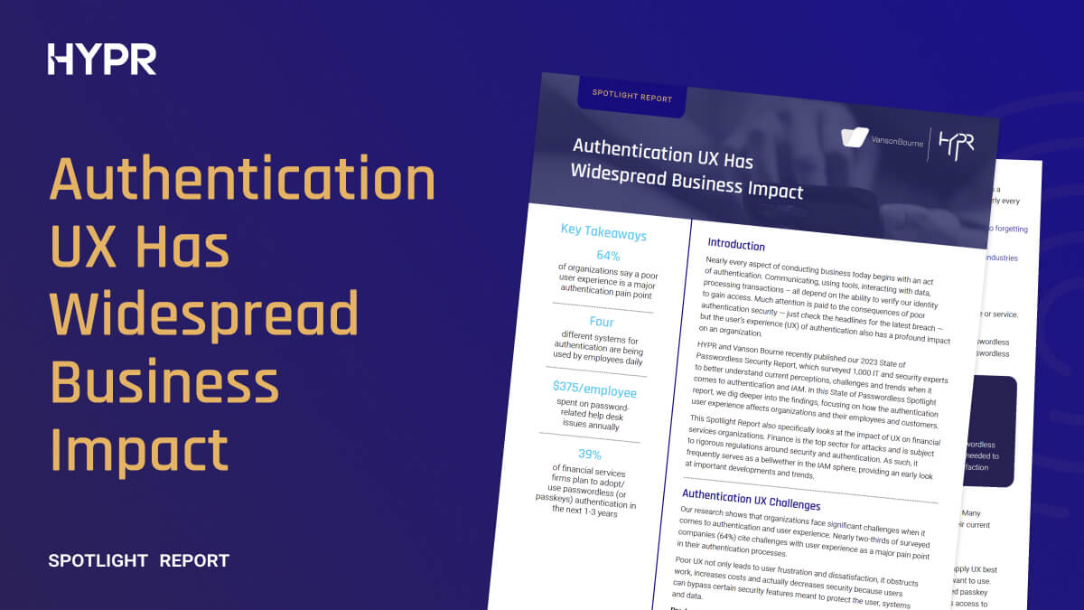 Spotlight Report: Authentication UX