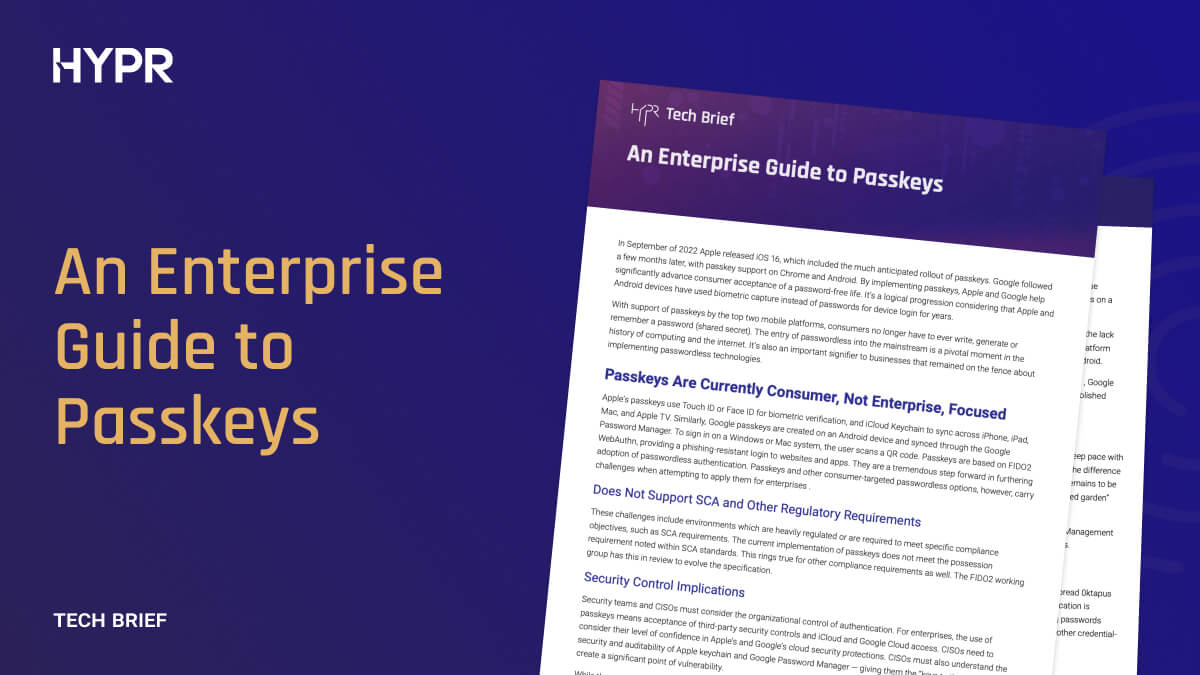 Enterprise Guide <br>to Passkeys