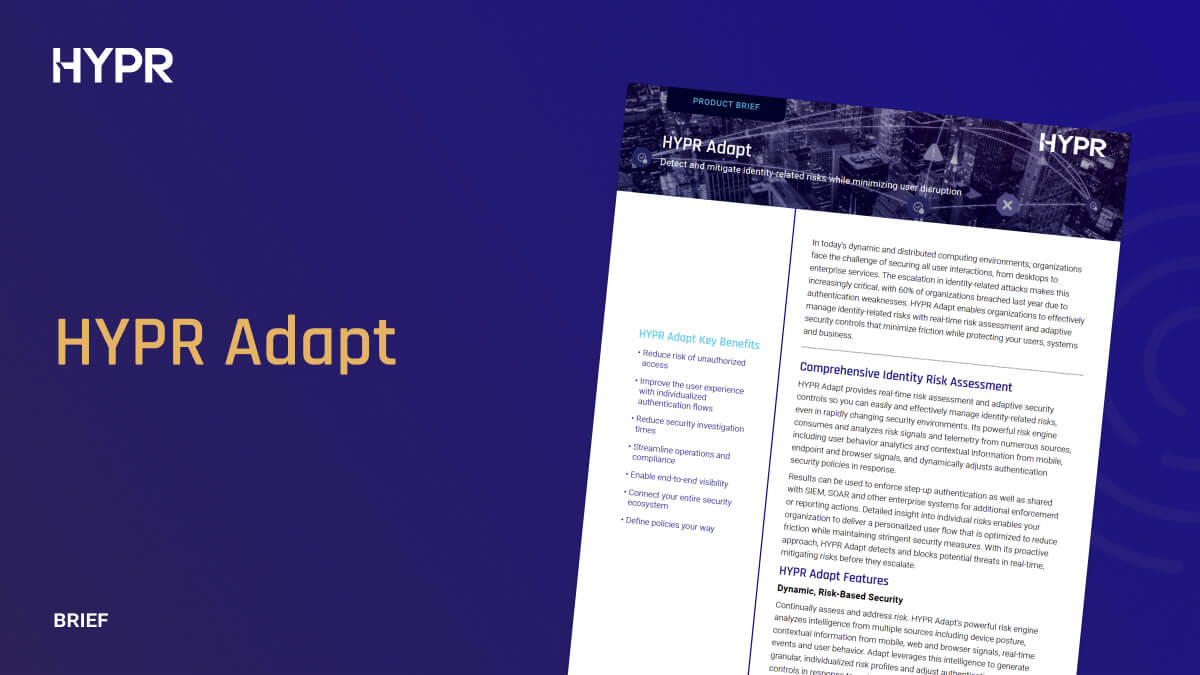 HYPR Adapt Product Brief