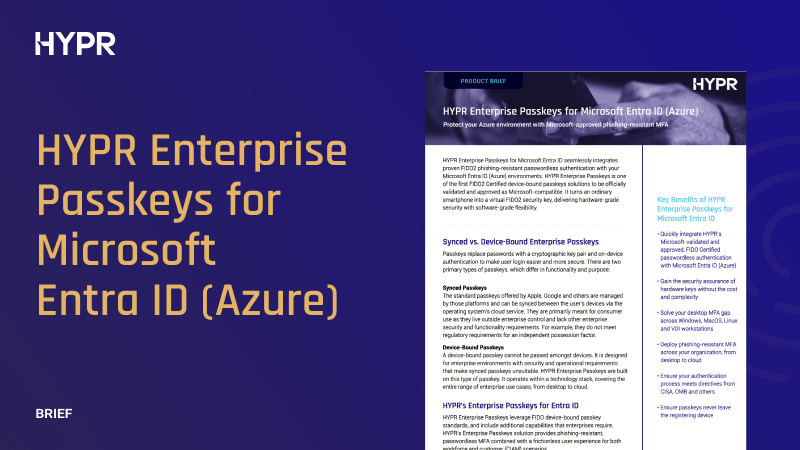 HYPR-Enterprise-Passkeys-Entra-ID-Brief
