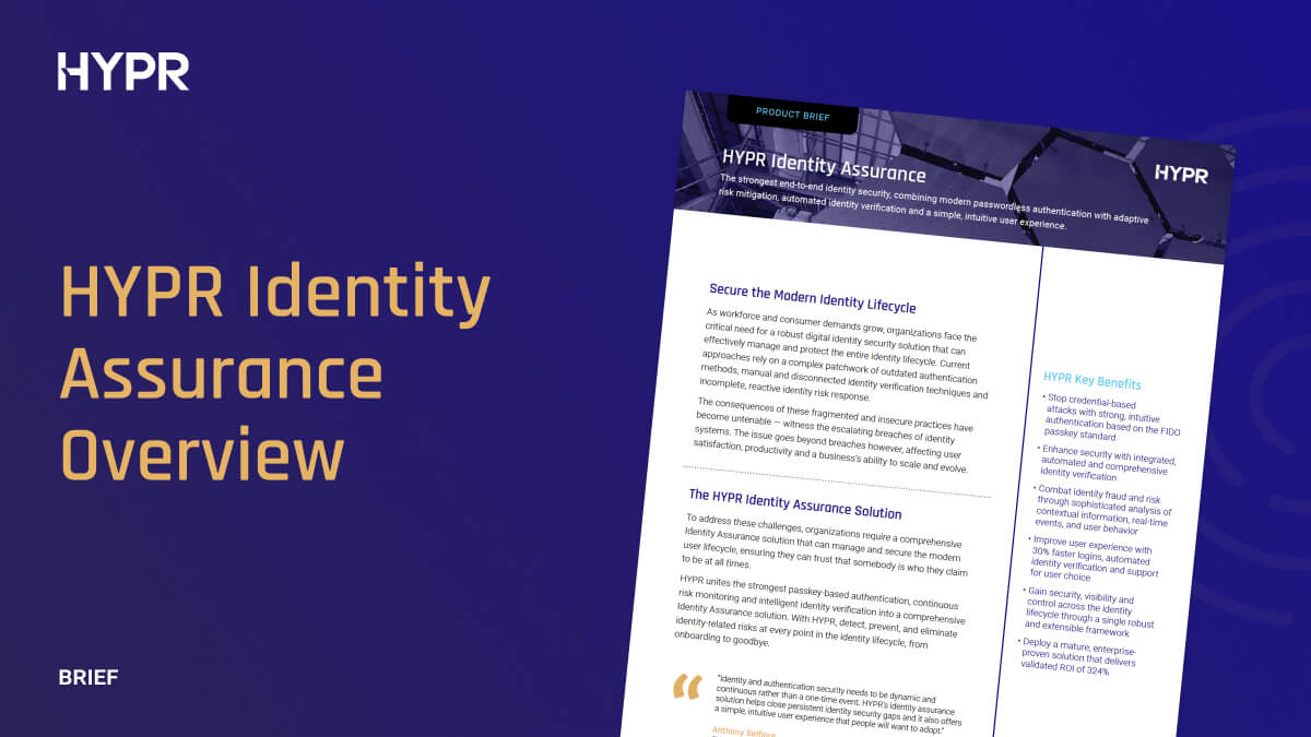 HYPR Identity Assurance Overview