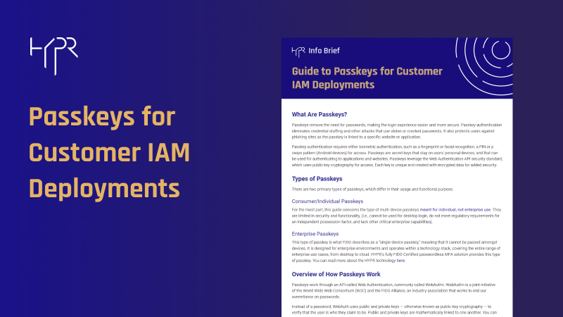 Guide to Passkeys for Customer IAM Deployments