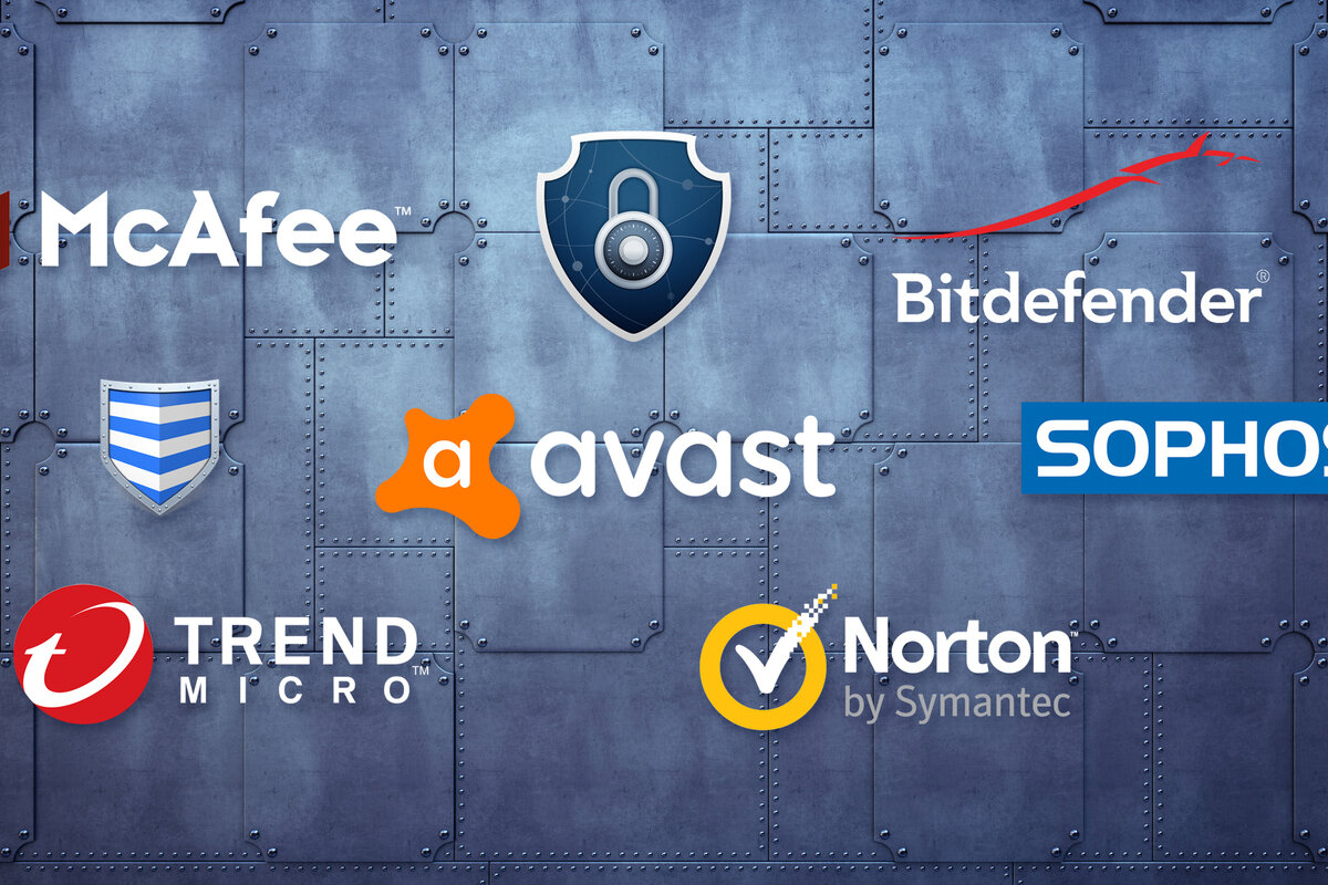 Logos of different antivirus companies