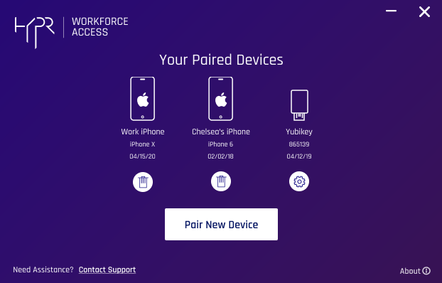 Device with Workstation Paired
