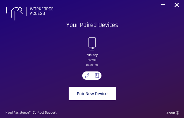 YubiKey with Workstation Paired