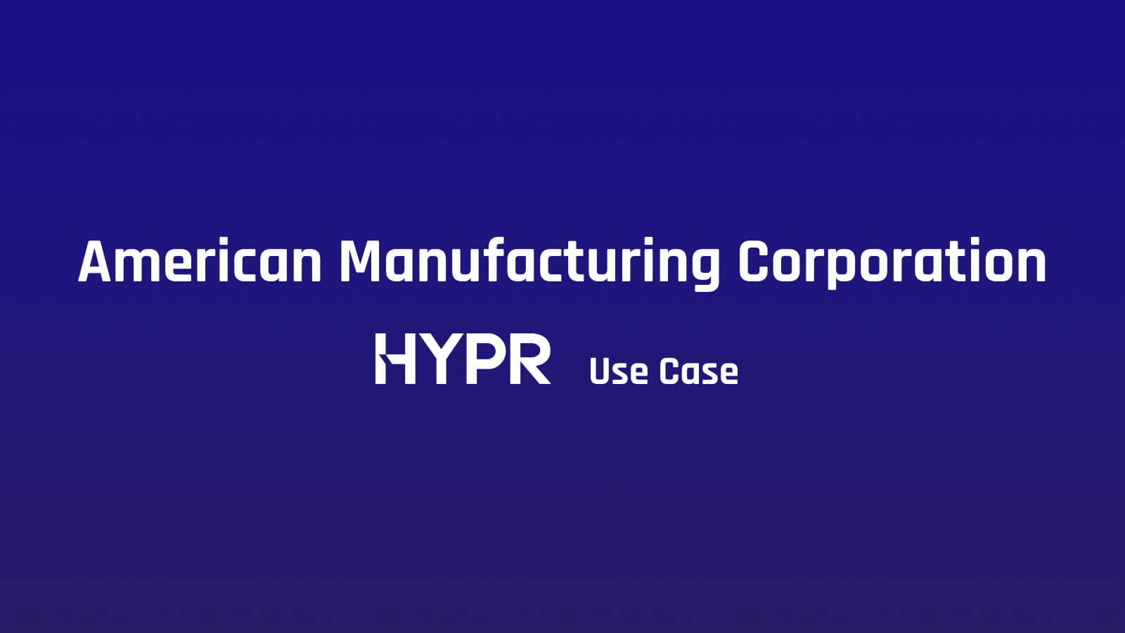American Manufacturing Corporation