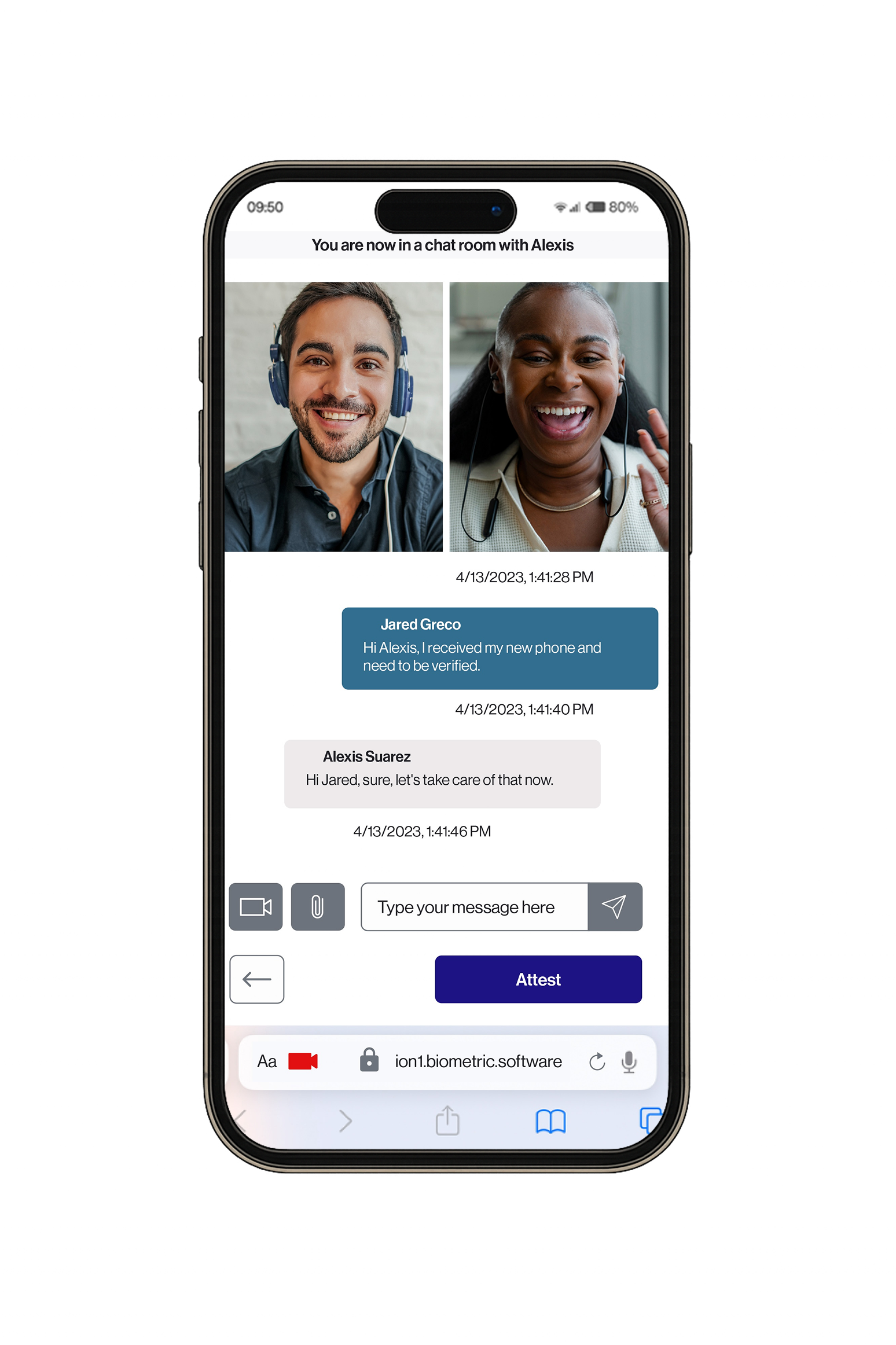 HYPR Affirm step-up verification on a mobile device